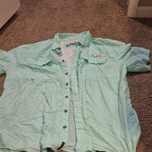 Magellan Outdoors Men's Casual Button Down Shirt - Light Blue